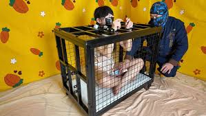 【道士下山】体验笼中哀嚎+折磨+蒙眼+头脚固定+拔罐神器 +口球+胶带封嘴+震动棒+抚摸+皮鞭+手指固定捆绑+最可怕的电极片